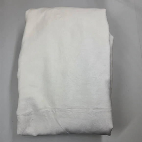 NWOT QUINCE 48x84 Cotton Velvet Room Darkening Curtain Ivory 2338 - Picture 6 of 8